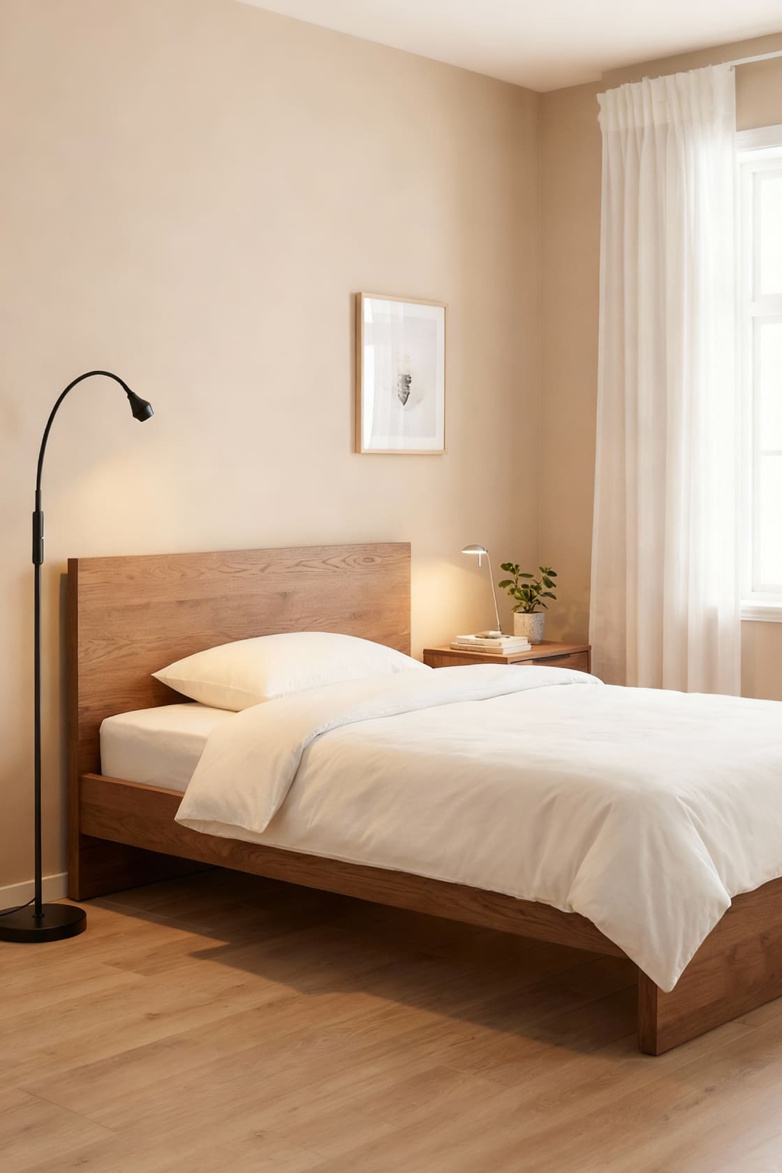 Image illustrating the smooth dimming capability, showing the lamp transitioning from a soft night light glow to bright, full illumination for reading.