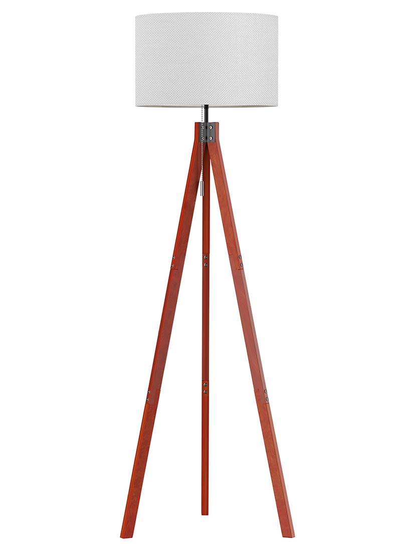 Modern Wood Tripod Floor Lamp