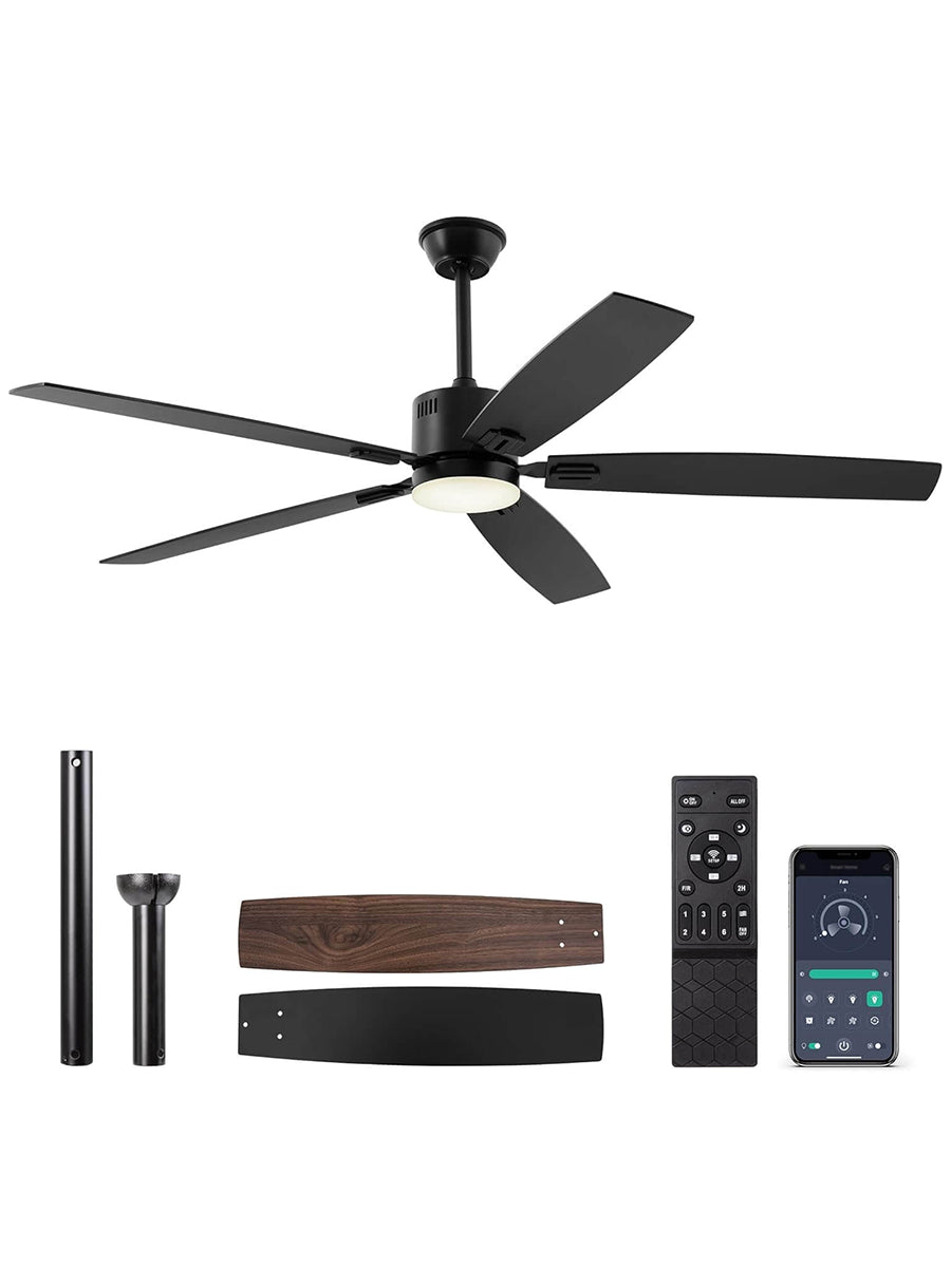 62 inch Ceiling Fans with Lights and Remote/APP Control Adjustable Speed and Lighting