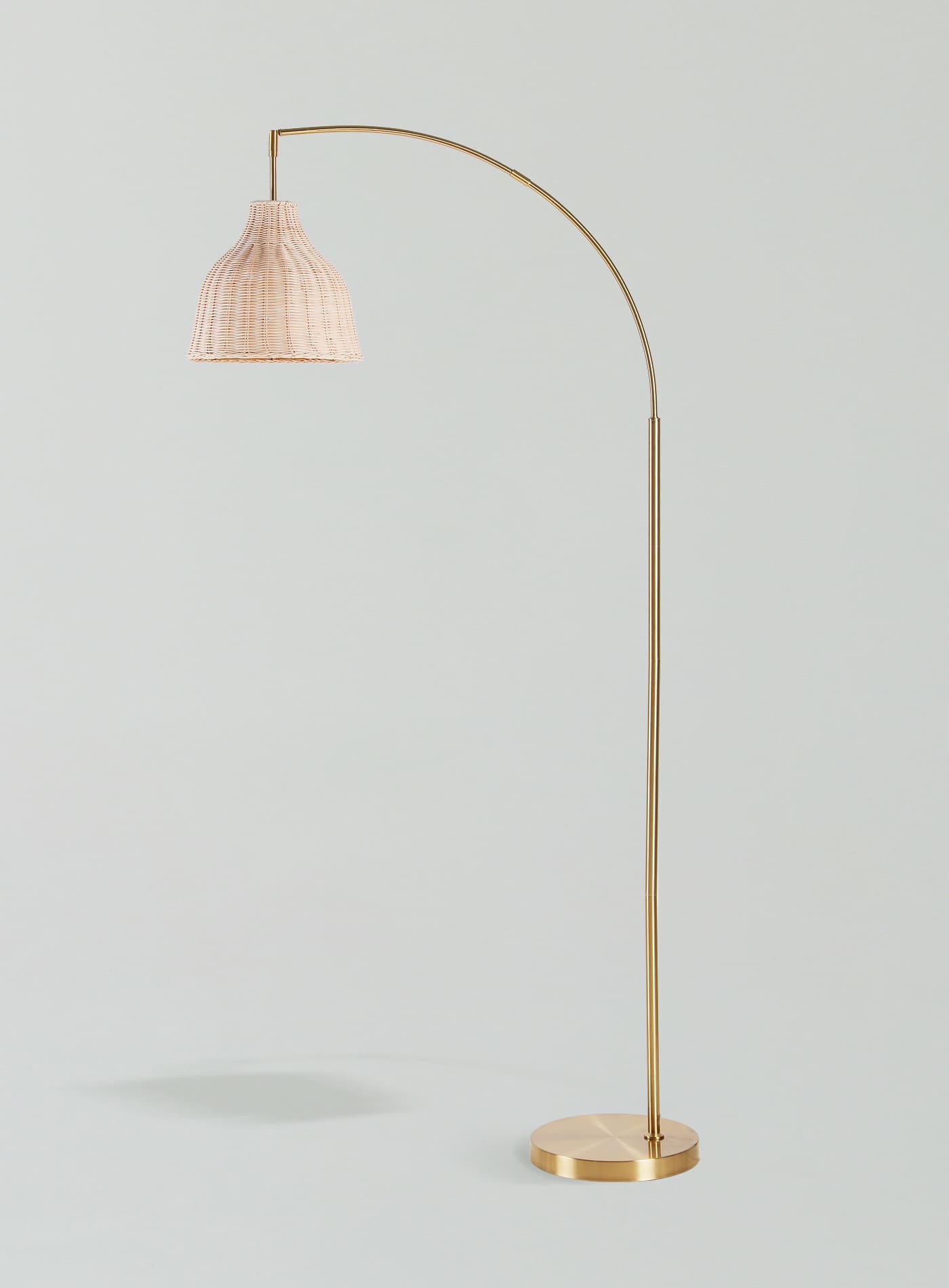 Arc Rattan Floor Lamp