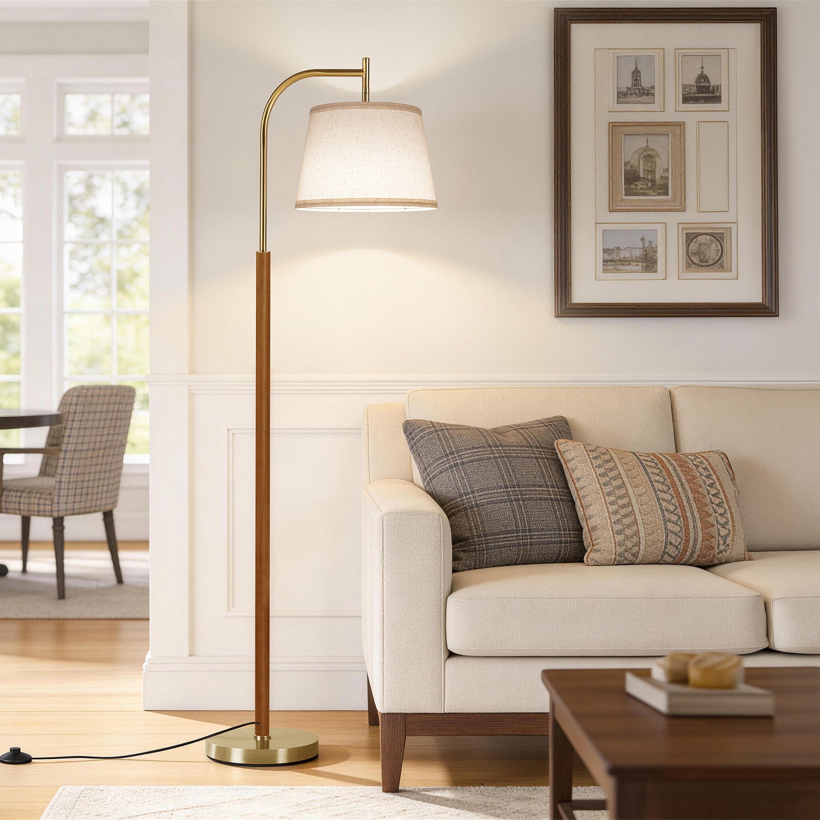 SUNMORY Wood Floor Lamp for Living Room