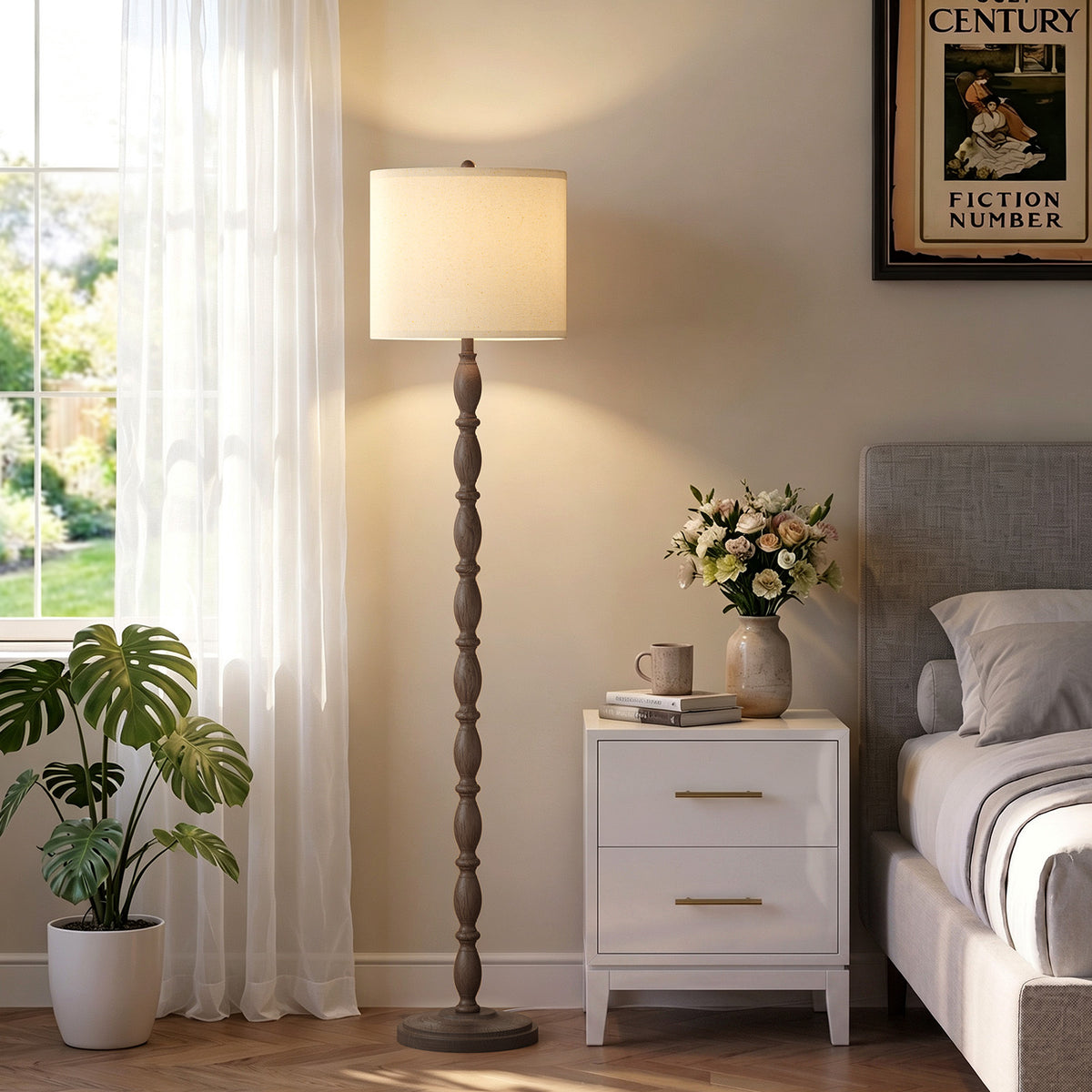 SUNMORY 62" Farmhouse Floor Lamps for Living Room