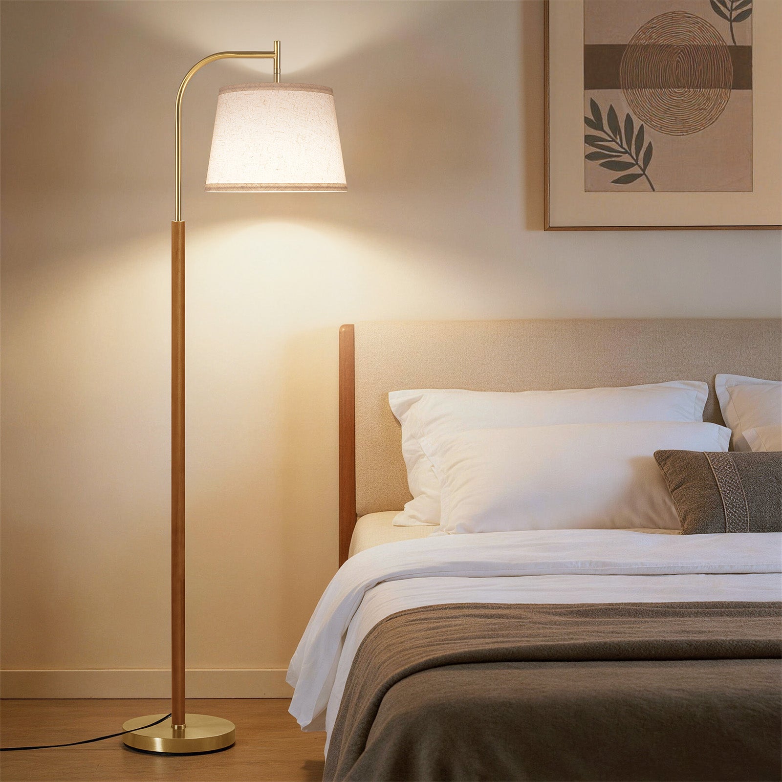 SUNMORY Wood Floor Lamp for Living Room