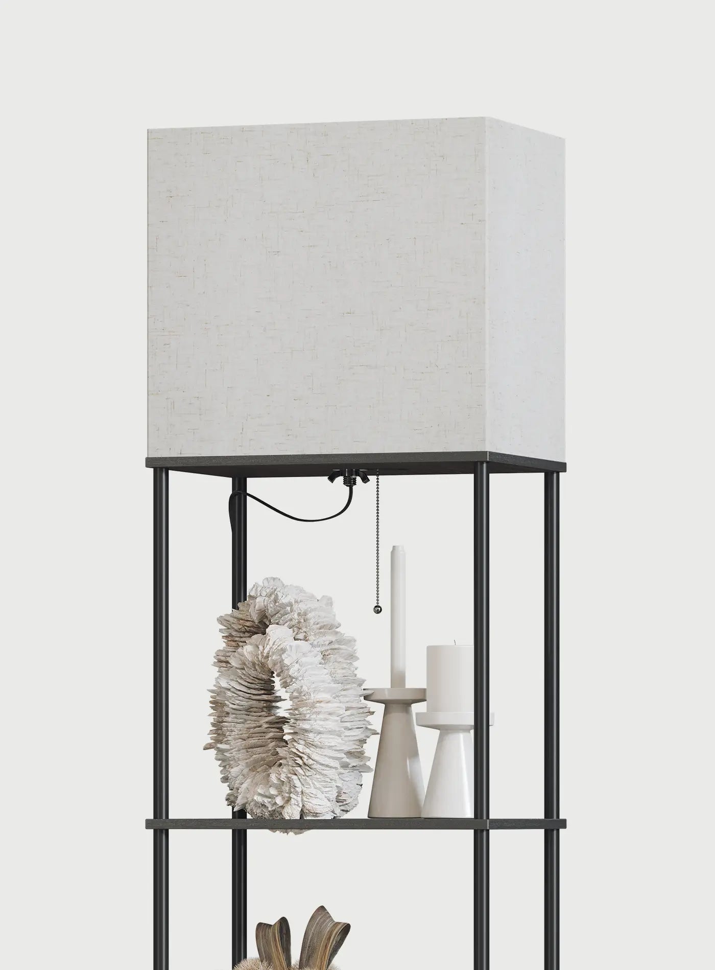 3 Tier Large Floor Lamp with Shelf